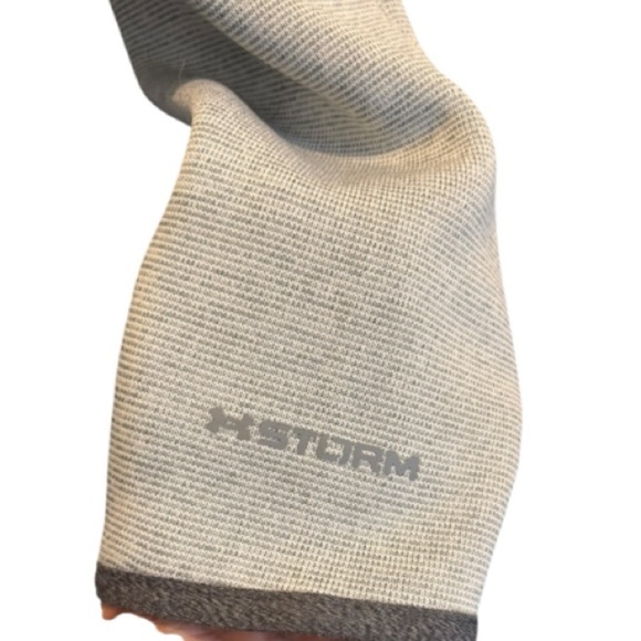 Women’s Under Armour Swacket Size Medium Light Gray & Coral Zip-Up w/Hood Storm - Picture 10 of 16